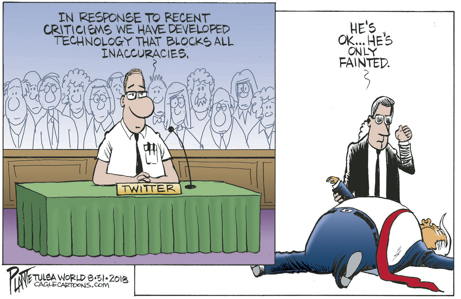 Bruce Plante Cartoon: Trump and Twitter